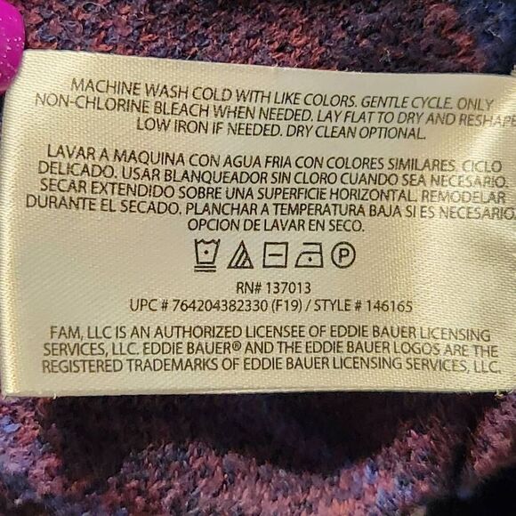 Eddie Bauer Women's 1/2 zip Pullover Sweater Fair Isle Nordic size small - Picture 6 of 7